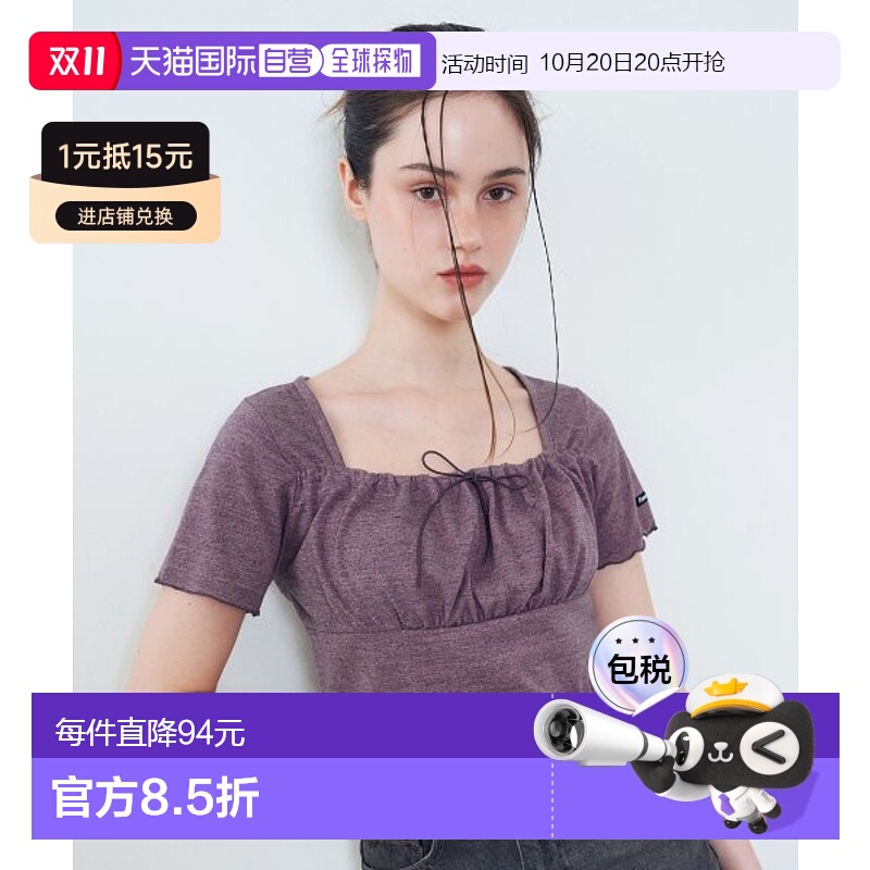 韩国直邮NASTY FANCY CLUB街头辣妹潮牌酷帅休闲时尚新款T恤F23QB