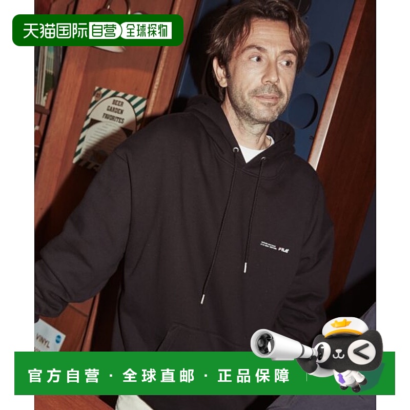 韩国直邮FILA 连帽衫2500FE2POE5101XBLK斐乐卫衣
