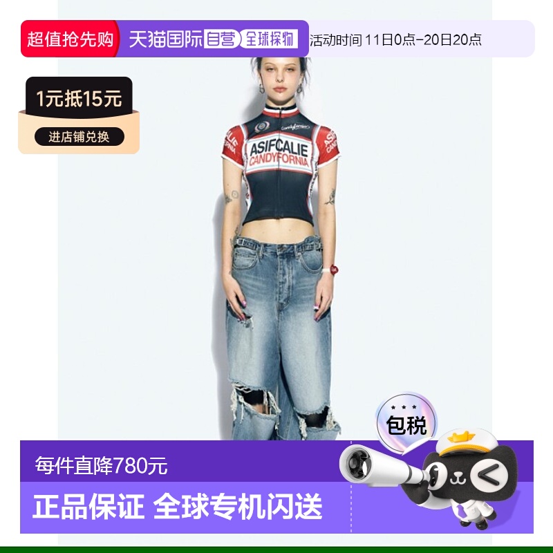 韩国直邮ASIF CALIE 女士自行车骑行服CA24BST007BK ZIPUP BICYCLE