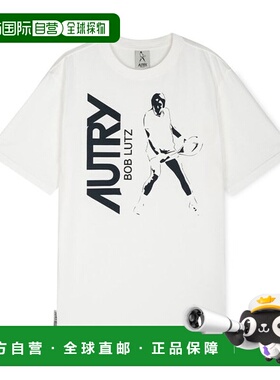 韩国直邮AUTRY Autry 男式徽标白色短袖 T 恤 TSBM 2661