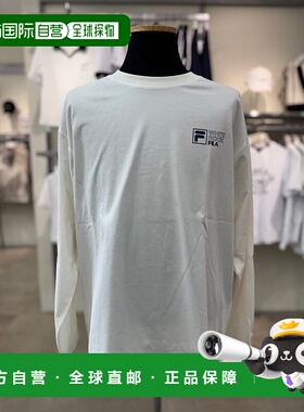 韩国直邮FILA [购物] 惠拉 FS2RLG3102X SWH Uni 舒适合身图案长T