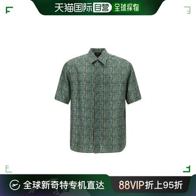 韩国直邮FENDI24SS长袖衬衫男FS0795AR6F F0QC3GREEN