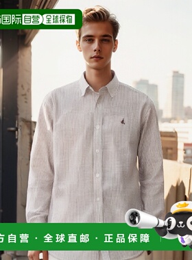 韩国直邮BEANPOLE MEN 男士公用男衬衫BC4364C21D亚麻条纹
