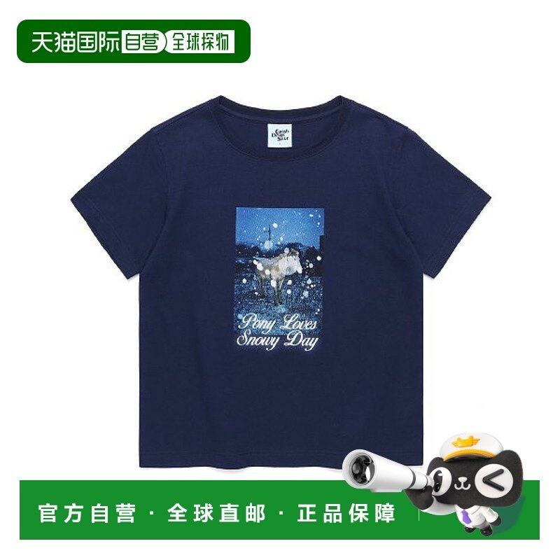 韩国直邮CAVISH 公用T恤CV2CMFT503BWH SONGBIRD Vol.1 PONY W SS