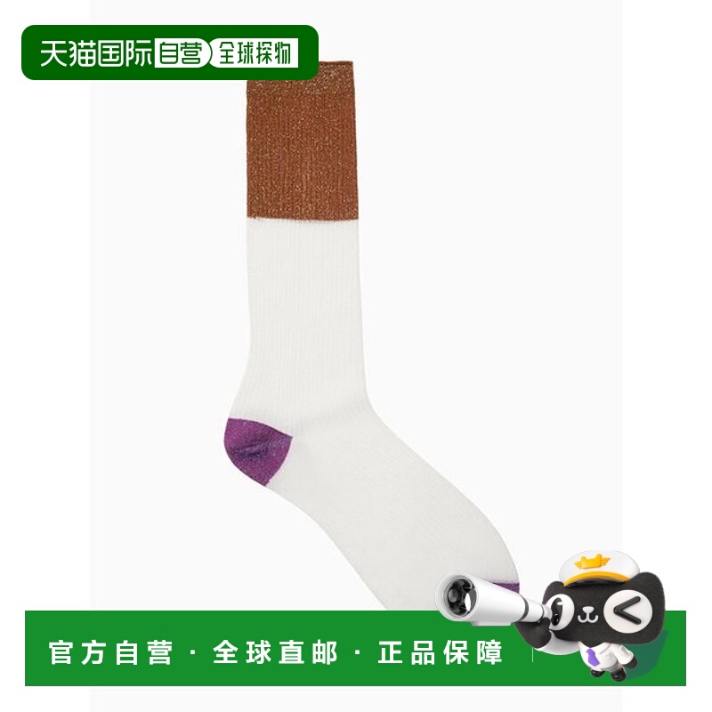 韩国直邮SJYP 撞色闪光袜 (PW2F3ACK431WWT)袜子堆堆袜短袜