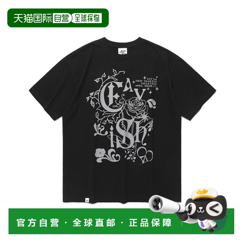 韩国直邮CAVISH 公用T恤CV2EMUT521BBK IVY SS TEE BLACK(CV2EMUT