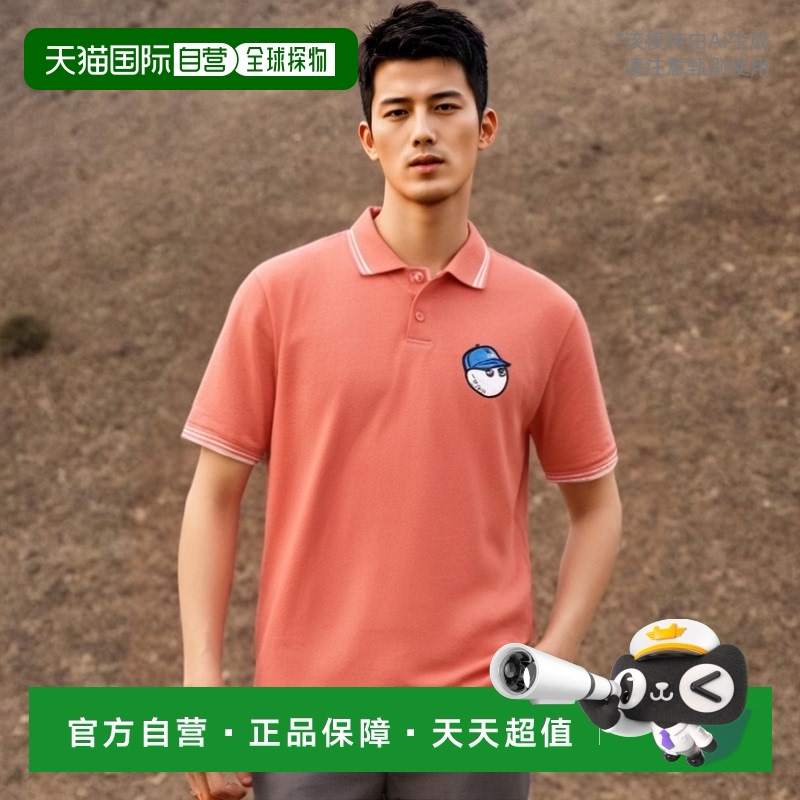 韩国直邮MALBON GOLF男士Polo衫M4121PTS80PNK Mesh Jacquard Pol