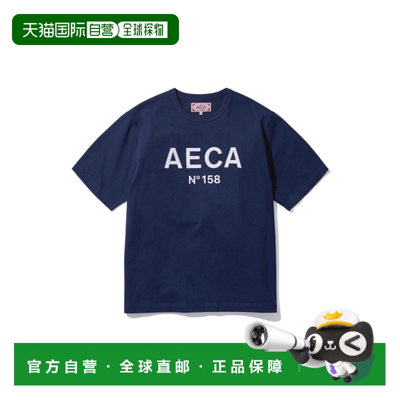 韩国直邮AECA WHITE 男士T恤AWCMSSBDTTSST002C0LB AECA BIG LOGO