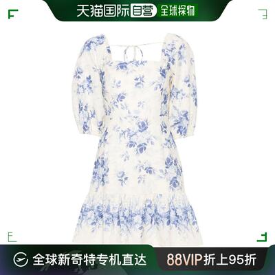 韩国直邮TWIN SET24SS中长连衣裙女241TT2423 11679 IVORY BLUE C