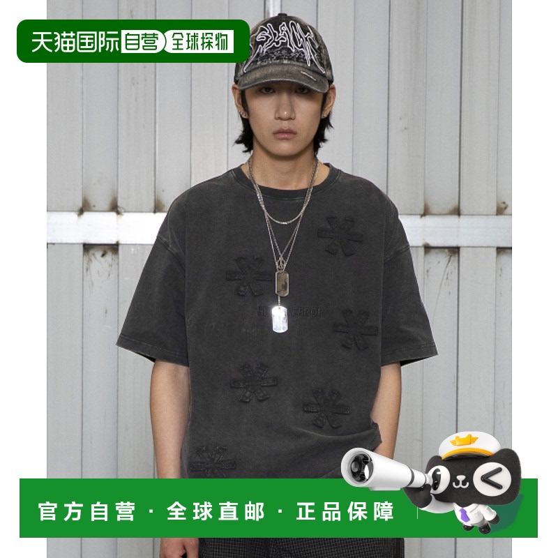 韩国直邮GLACK 男士T恤GT064BK纯棉高档 简约时尚百搭舒适 高级感