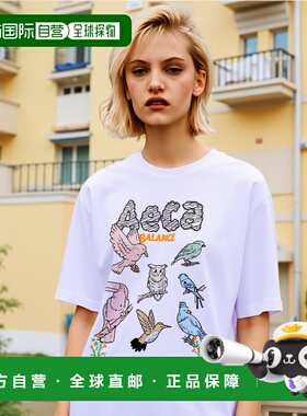 韩国直邮AECA WHITE 公用T恤AWCMSSBDTTSOV003C0WA AECA BIRDS HA