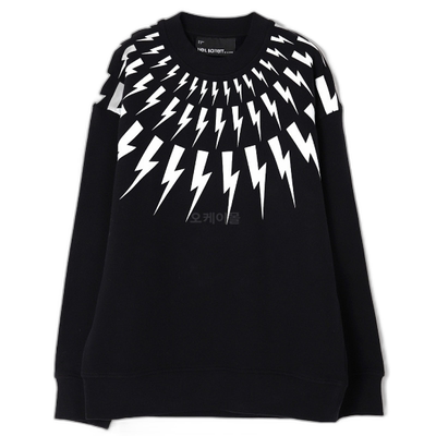 韩国直邮NEIL BARRETT Fairisle Thunderbolt 运动衫卫衣
