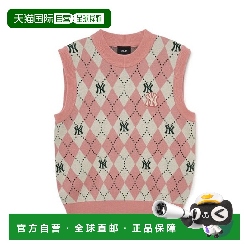 韩国直邮MLB M MLB背心 GQC 3FKPM0334-50PCS 女式方格图案背心