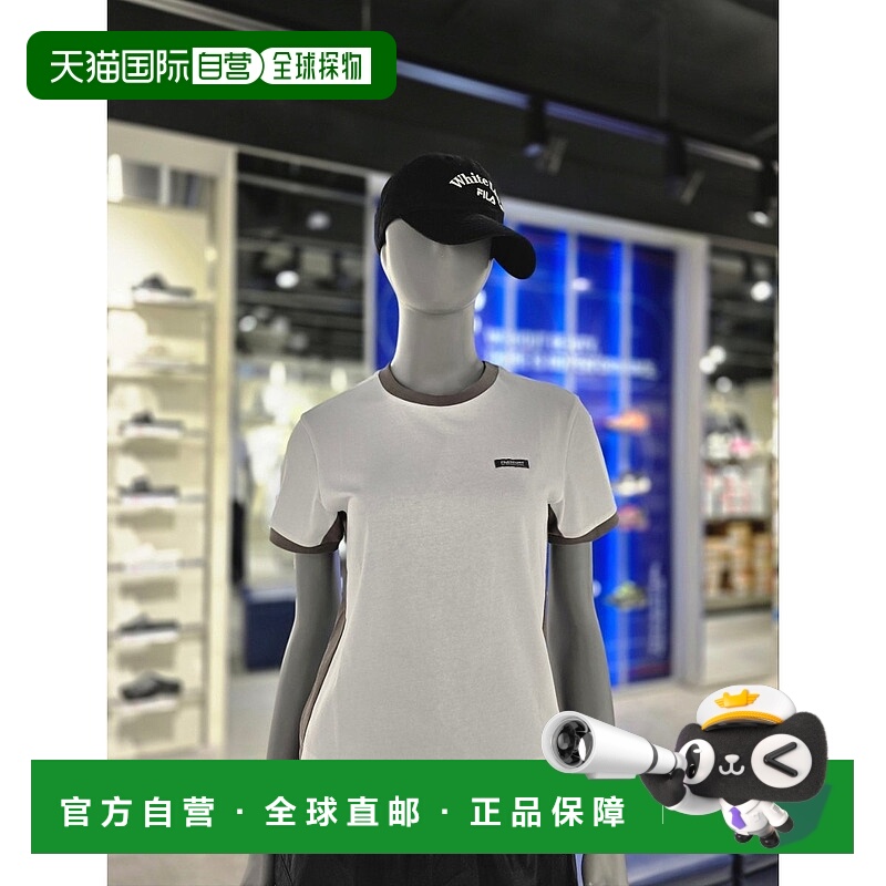 韩国直邮FILA [坡州分店] 惠勒女式生活华芬短袖T恤(FS2RSG2174F-