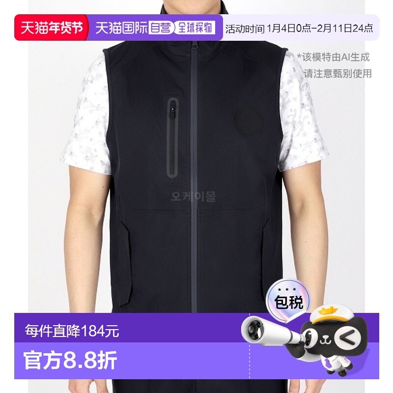 韩国直邮G/Fore高尔夫无袖上装T恤黑色针织背心时尚潮流百搭,运动服/休闲服装,高尔夫球服,淘宝优惠券,粉丝福利购,淘宝优惠卷