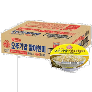 韩国直邮OTTOGI不倒翁速食发芽糙米饭210g*18盒微波炉即食半成品