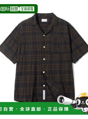 韩国直邮FILLUMINATE 公用男衬衫 FBEUUST158BR Open Collar Chec
