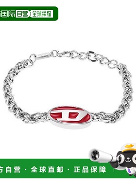 韩国直邮DIESEL [官方正品] DX1445040 椭圆形 D 标志手链 144593