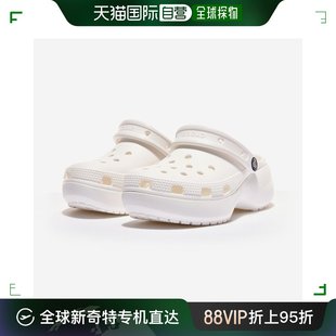 經典款 其他凉鞋 厚底 木屐 韩国直邮Crocs 白色 CRS206750 女