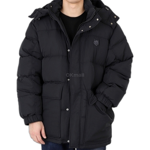 韩国直邮MAISON KITSUNE 大胆狐狸头贴片尼龙连帽羽绒服 LM02204W