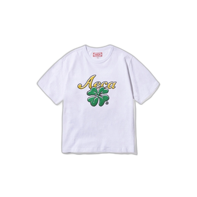 韩国直邮AECA WHITE 男士T恤AWCMSSBDTTSSO007A2WA CLOVER FLOWER