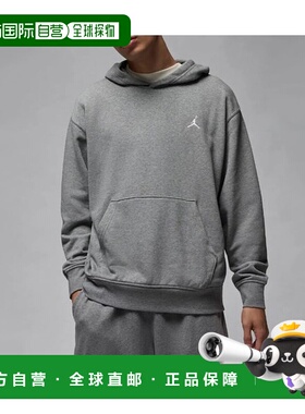 韩国直邮NIKE 乔丹灰色布鲁克林抓绒连帽衫 FV7283 091耐克