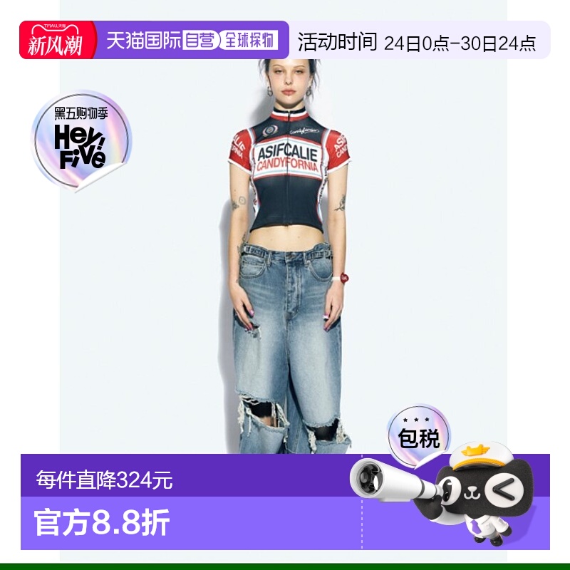 韩国直邮ASIF CALIE 女士自行车骑行服CA24BST007BK ZIPUP BICYCLE