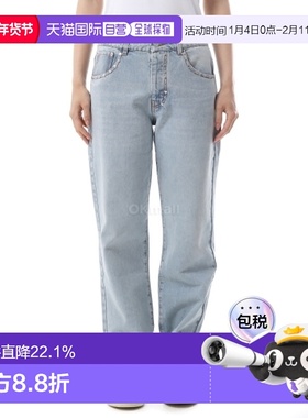 韩国直邮Gimaguas TACHAS 长裤 牛仔裤 直筒裤蓝色