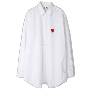 韩国直邮Comme Des Garcons川久保玲衬衫男女同款白色简约宽松