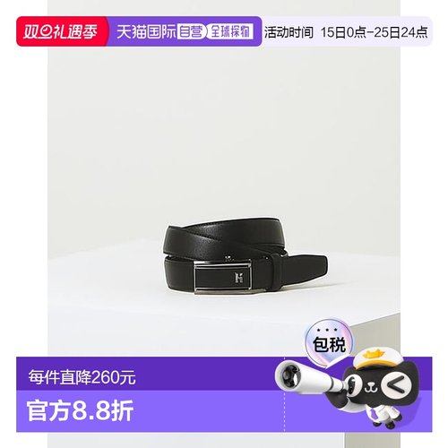韩国直邮HAZZYS MEN ACC 男士皮带  HJBE5E780BK腰带