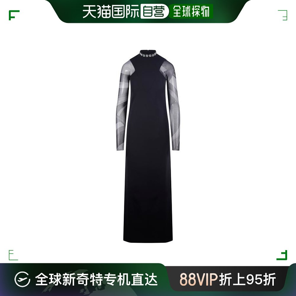 韩国直邮EMILIO PUCCI23FW长连衣裙女3URI03 3U636 999 BLACK 女装/女士精品 连衣裙 原图主图