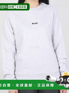 韩国直邮MSGM 2000MDM503 200003 94 微标印花纯棉长袖圆领衫