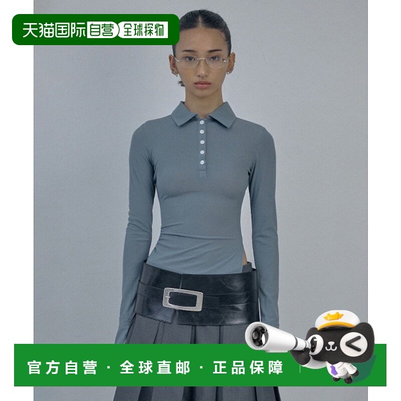 韩国直邮SCULPTOR美式复古街头辣妹潮牌新款T恤SC24S216BL上衣