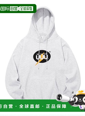 韩国直邮Ist Kunst男士女士连帽卫衣白色印花休闲IK2BFMM405ALG