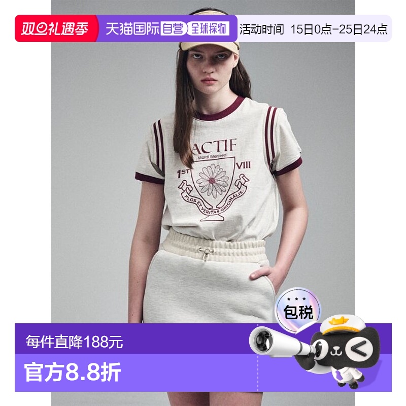 韩国直邮MARDI MERCREDI ACTIF 女士女装T恤COLOR BLOCK T SHIRT