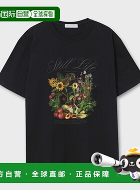 韩国直邮MIMTHEWARDROBE男士T恤MW221RT2BK STILL LIFE FLOWER T-