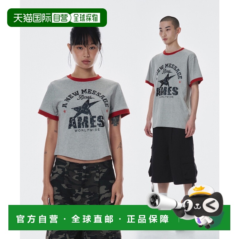 韩国直邮AMES WORLDWIDE 女士女装T恤AM2FMUT513AGR短袖