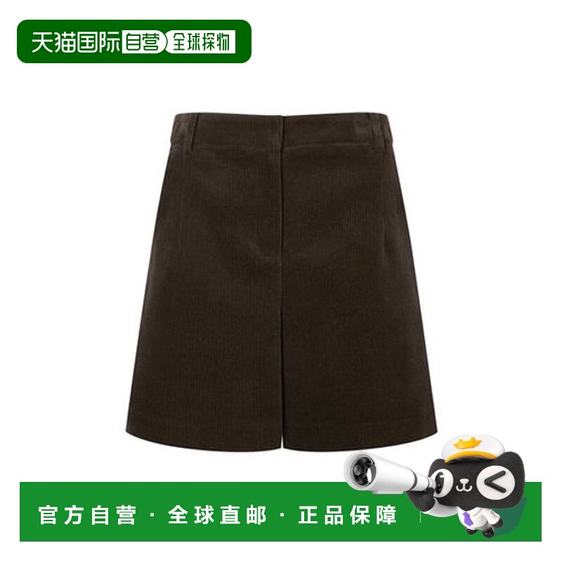 韩国直邮HAZZYS 赫奇斯女士灯芯绒百慕大长裤深棕色 (HSPA5D901W3