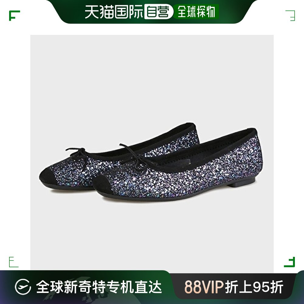 韩国直邮reqins休闲板鞋 NEW Glitter Ballerina Shoes Women G