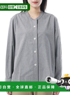 韩国直邮Margaret Howell MHL 纽扣无领衬衫 - 灰色 (WHSH0510S25