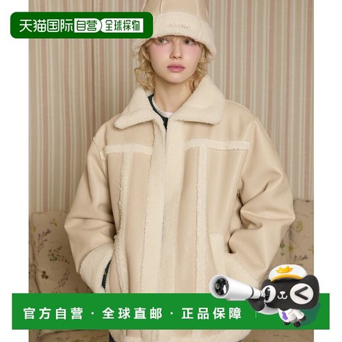 韩国直邮WAIKEI韩国小众设计师狗狗图案时尚日常秋冬大衣YKBD03JK