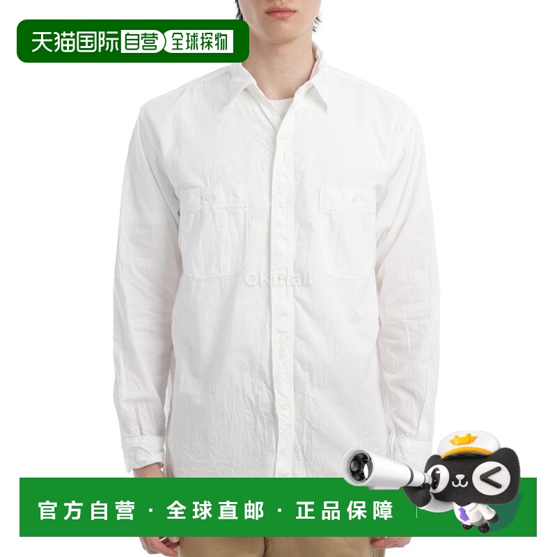 韩国直邮ORSLOW 宽松版型白色牛仔布工作衬衫 (01-8270-69) 长袖