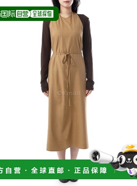 韩国直邮Baserange 浴棕色围裙裙（DRAP-RS-000） 一块新款连衣裙