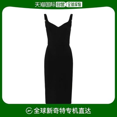 韩国直邮ELISABETTA FRANCHI24SS中长连衣裙女AB54441E2 110BLACK