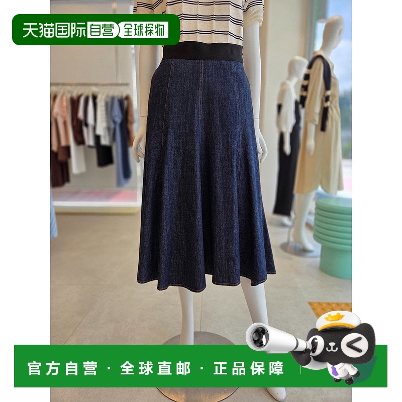 韩国直邮THE IZZAT [The Isaacs] 女式带状喇叭牛仔裙（IR9M0SK74