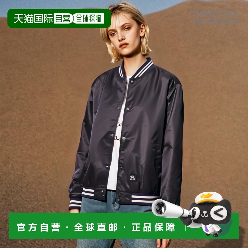 韩国直邮THISISNEVERTHAT 运动茄克/外套Satin Jacket Navy TN241
