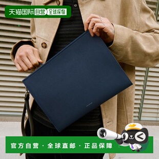 韩国直邮FIND KAPOOR手拿女包时尚纯色小方包藏蓝色 1000294