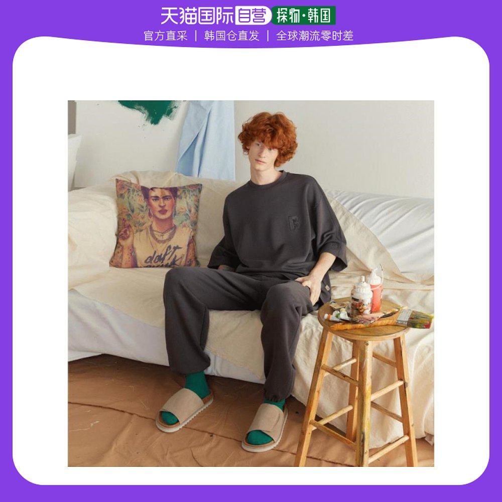 韩国直邮sieg 棉裤 [sieg] basieg 灰色 背面 口袋 腰绳 收口 裤