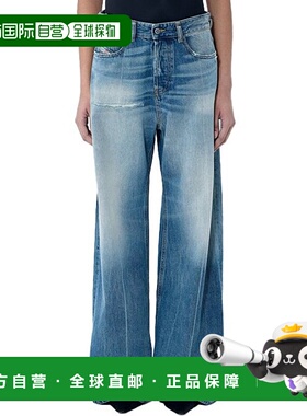 韩国直邮DIESEL Diesel 1996 D Sire 轧花宽松牛仔裤 中蓝 A06925