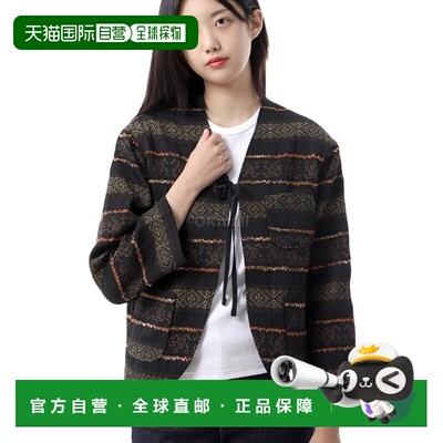 韩国直邮Engineered Garments 缺角夹克黑色 PC 民族提花 (24F1WD